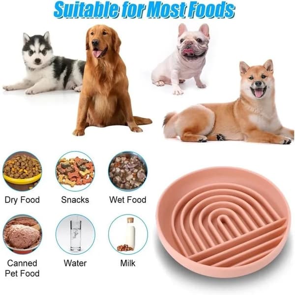 Fôrautomat for hund, 17,5 cm, lekkasjesikker silikonmatte, sugekopp