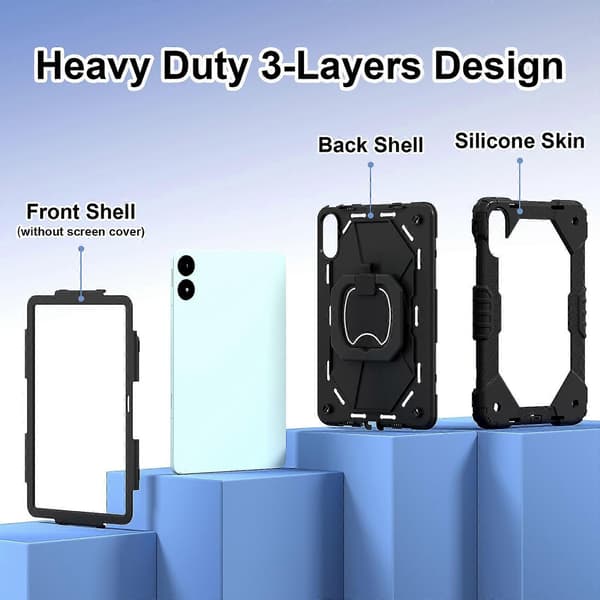 Silikone Hybrid PC Cover til Xiaomi Redmi Pad Pro 12.1 Black