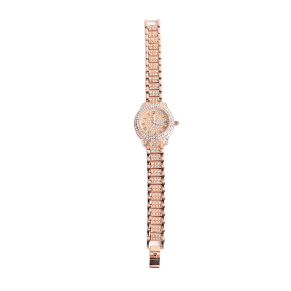 Watch Retro Elegant romerska siffror Urtavla Shiny Rhinestone Luminous Design Quartz Watch för Party Office Travel