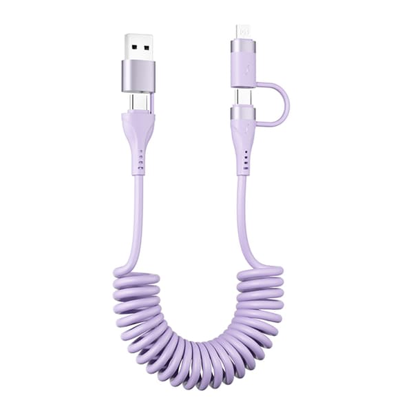 100W retvinklet Type-C PD datakabel til kompatible enheder-Dugt Purple AplusC to CplusL