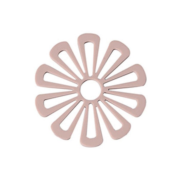 Bordsunderlägg Ihåliga design Värmebeständiga utsökta skålmattor i blomform för bordsskiva-naken&rosa - nude & rosa