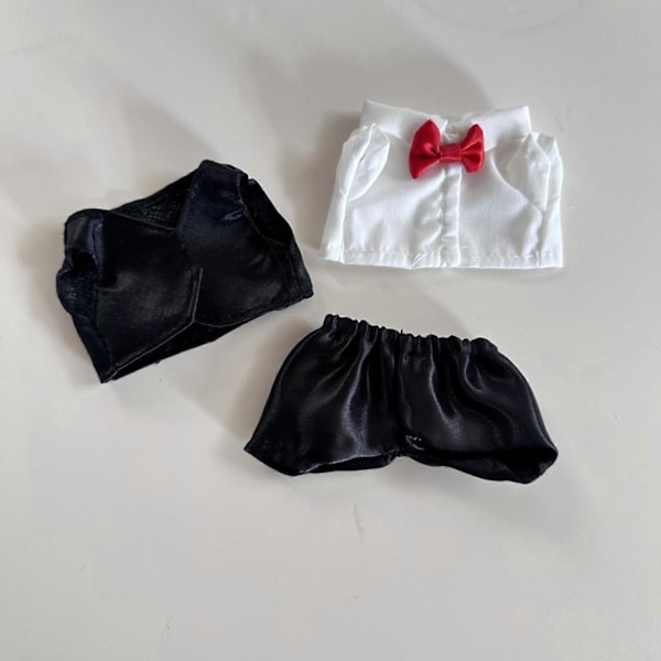 Pehmolelun vaatteet Suloinen riipusnukke Puettavat päähineet 15 cm:n nukelle, vaaleanpunainen black Length 10cm-12cm