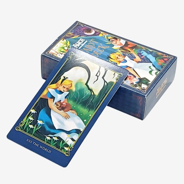 Alice i Underlandet Tarotkortlek 78 Kort För Nybörjare Spådom Prophezia Öde Divination Kortlek För Familjespel