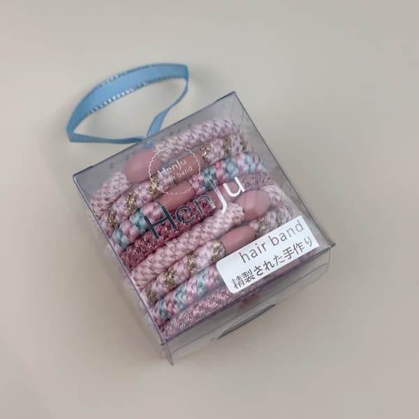 Flettet elastisk hårbånd til hestehale og daglig styling Pink Mix 8 Pcs