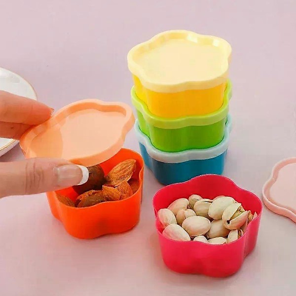 Mini Liten Snack Organizer Ketchup Salat Krydder Bærbar Matbeholder Kjøkken Krydder Oppbevaringsbeholder C-5pcs