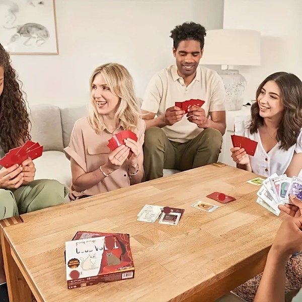 EK Brætspil Engelsk Bomb Cat Fritidsfest Spil Kortspil Brætspil Venner Festspil - Hvid White