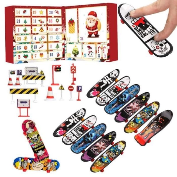 Mini skateboard, jul, kalender presentförpackning, 24 dagar, mini fingerboard, skateboard del