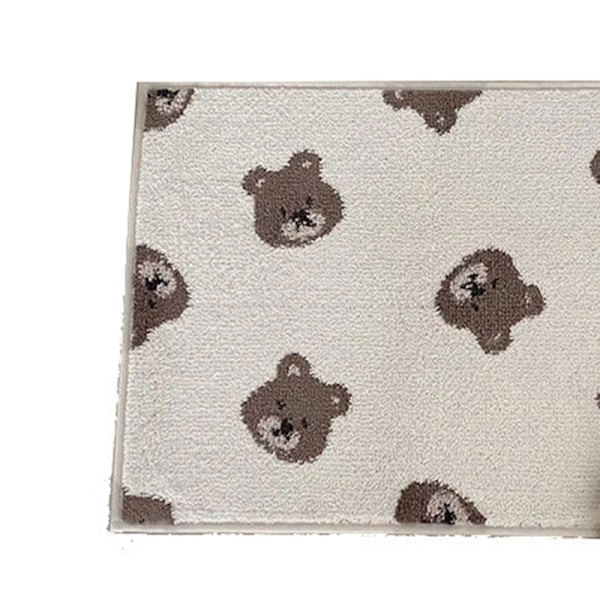 Kylpyhuoneen Ovimatto PVC Ympäristöystävällinen Neliömäinen Liukumaton Pehmeä Keittiön Lattiamatto Kotiin Pieni Karhu 50x80cm/19.7x31.5in