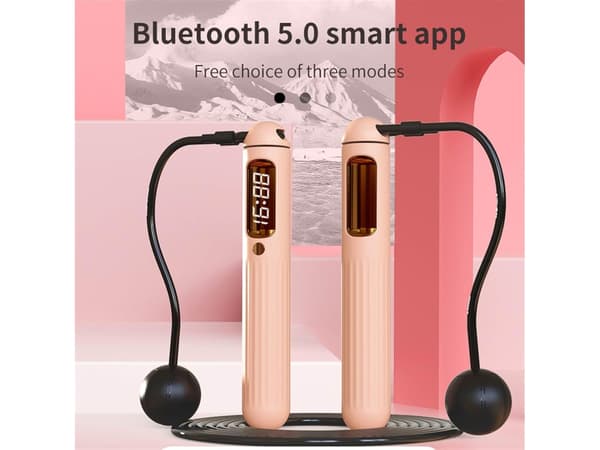 Smart hopprep med räknefunktion och viktad boll, sladdlöst hopprep för fitness, stöder Bluetooth.