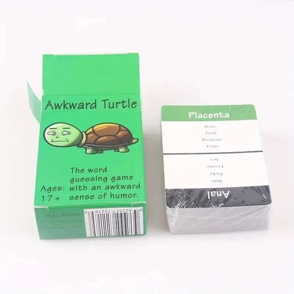 Awkward Turtle Sanapeli aikuisille, hauska lautapeli, interaktiivinen peli, joulupeli, lomapeli