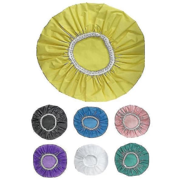 1 stk. Vanntett dusjhette for husholdningsbruk, badehette, elastisk dusjhette for hotell (lilla) Purple