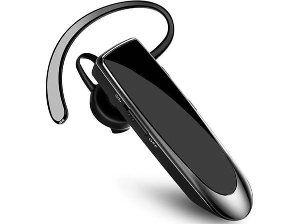 Enkelt håndfrit støjreducerende ørestykke, in-ear, sort black