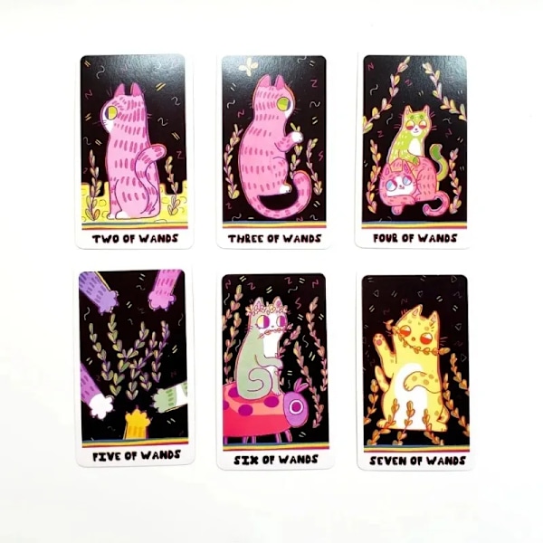 The Weird Cat Tarot Deck Multiplayer Party Spådom Morsomt Brettspill Tarotkort for dine venner