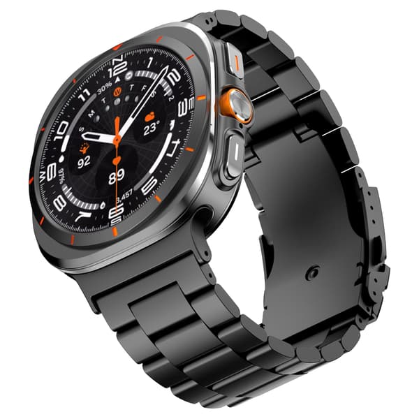 Titaniumlegering Metalarmbånd til Samsung Galaxy Watch Ultra 47mm, Sort