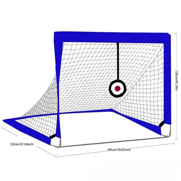 Bærbart foldbart fodboldmål 6x4ft, udendørs fodboldnet til unge med Oxford-stoframme - Qindian Fluorescent Yellow Single Pack