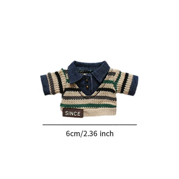 Dockkläder Kostym Kläder Bekväma Dockkläder för Hängande Docka Blue 6cm