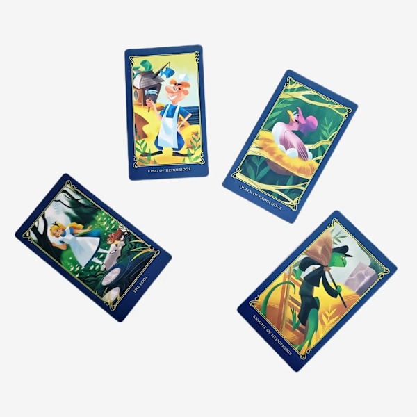 Alice i Underlandet Tarotkortlek 78 Kort För Nybörjare Spådom Prophezia Öde Divination Kortlek För Familjespel