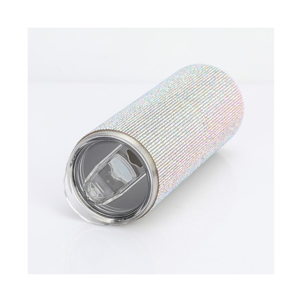 20oz/600ml vattenflaska Creative Läcksäker rostfritt stål Strass dubbade halmkopp Hushållsartiklar - Flerfärgad