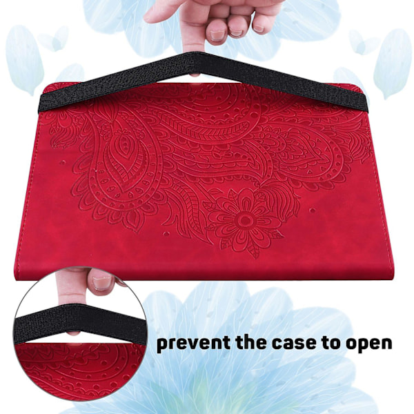 Lærnettbrettveske for Lenovo Tab M11 / Xiaoxin Pad 11 2024 Red