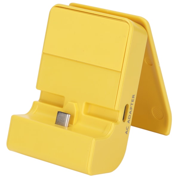 2 i 1 Opladningsdocking Udskiftning Anti-Slip Type C Hurtig Opladningsstation til Switch Host Gul