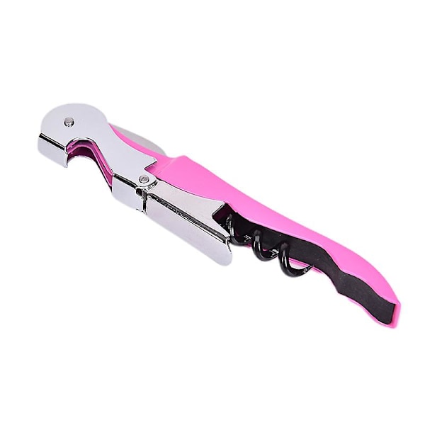 Kreativ Multifunksjon Flaskeåpner Rustfritt Stål Vin Øl Flaske Boksåpner Pink 1pc