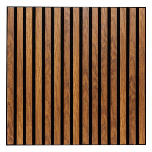 Colva dekorativ trepanel, 60 x 60 x 2,1 cm, valnøtteffekt