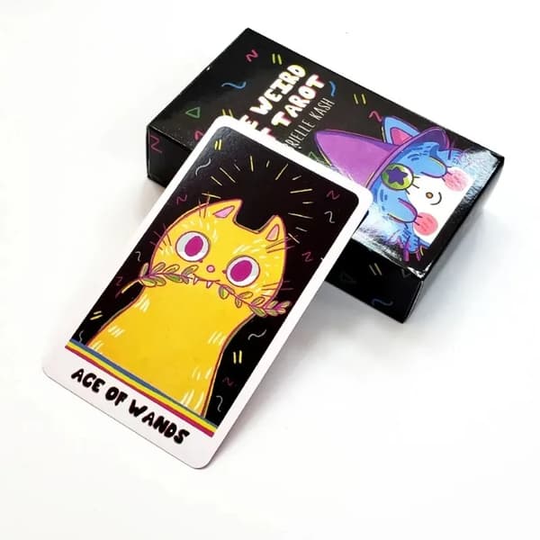 The Weird Cat Tarot Deck Multiplayer Party Spådom Roligt Brädspel Tarotkort för dina vänner