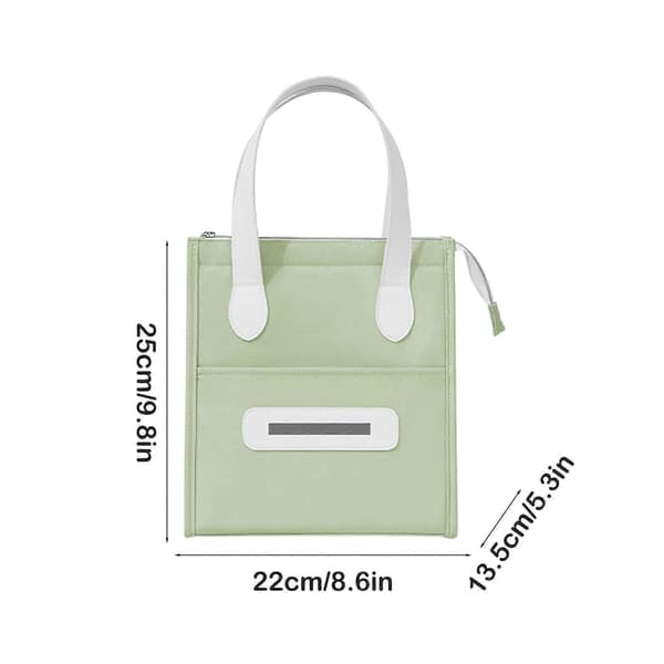 Matpose Ris Isolert Pose Stor Kapasitet Matboks Pose Vanntett Is Pose Kontor Matpose Håndholdt Oppbevaringspose PUW0489 Green