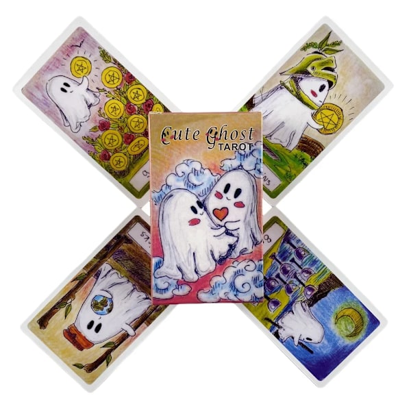 Söpö Aave Tarot -pakka Lelu 78kpl Tarot-pakka Oraakkelikortti Ennustaminen Syntymäpäiväjuhlat Viihde Lautapeli