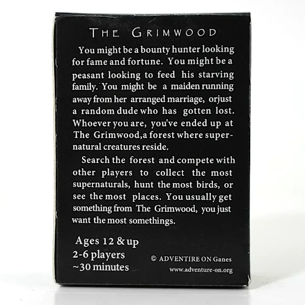 Korkealaatuinen The Grimwood -korttipeli, hieman strateginen, erittäin kaoottinen korttipeli, moninpelikorttipeli