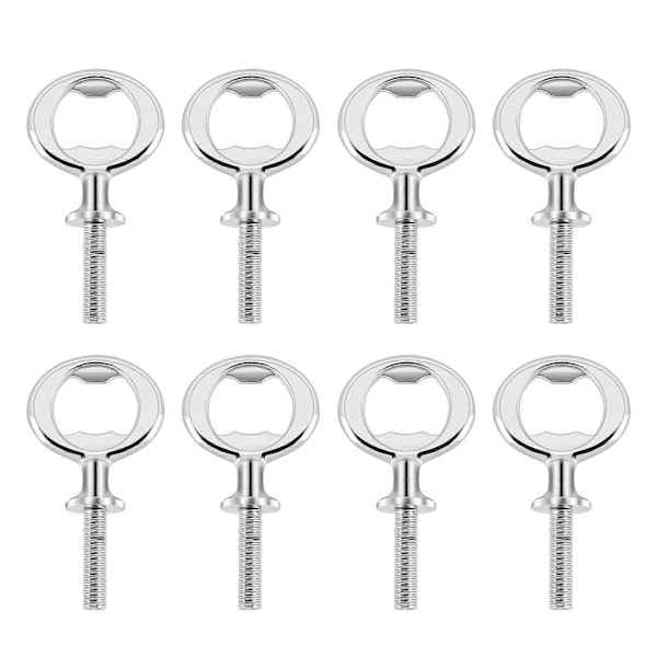 8 Deler Flaskeåpner Sett Metall Flaskeåpner DIY Håndverksøl Flaskeåpner Rustfritt Stål Blank Flaskeåpner Silver