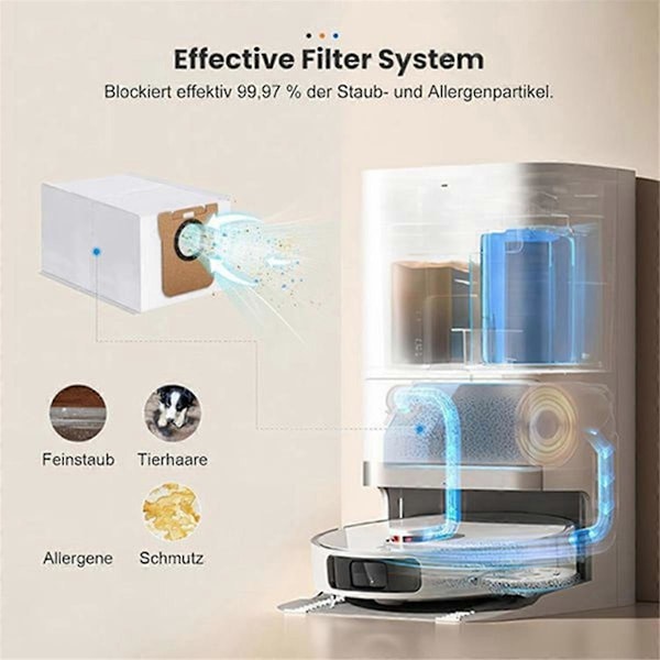 30 stk. støvsugerposer for X20+/X20 Plus/M30s/M30 Pro/B116/B101CN/X10 Plus/C102CN robotstøvsuger deler White