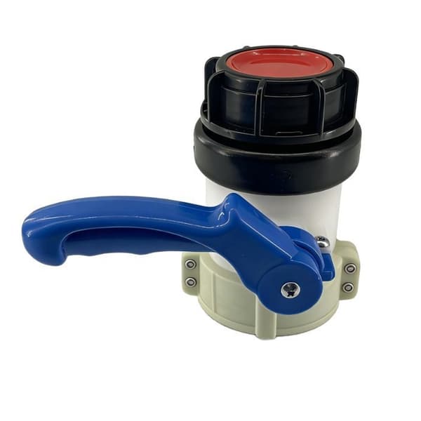 IBC Tote Tank Adapterhætte med 1/2\" plastikhane, blå eller sort LT-08