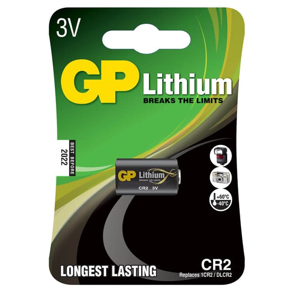 CR2 Litiumbatteri 1-pack, Hög Prestanda för Kameror och Ficklampor