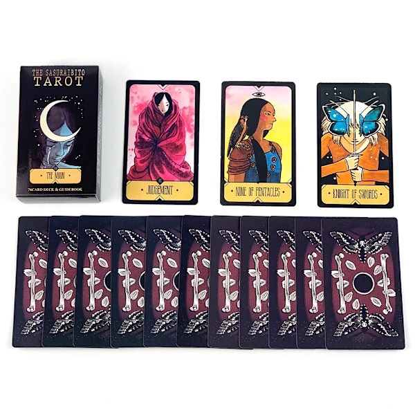 The Sasuraibito Tarotkort 78 stk Tarotkort Engelsk Visions Divination Edition Brettspill for underholdning og fest