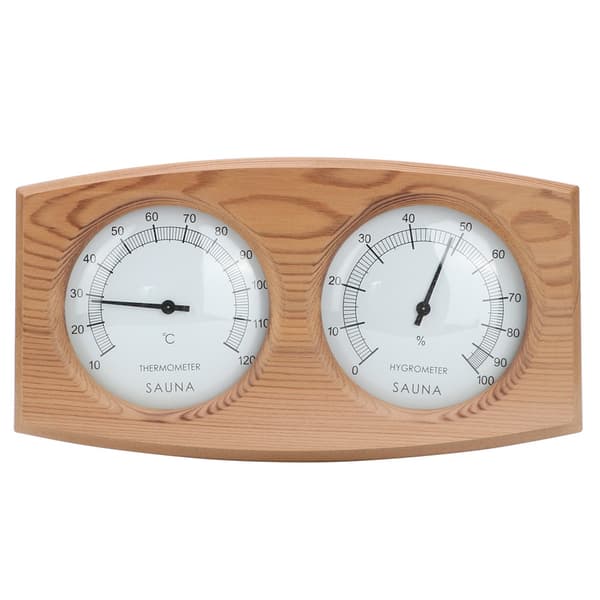 2-i-1 Trä Termo Hygrometer, Basturum Ångbastu Termometer Hygrometer Tillbehör