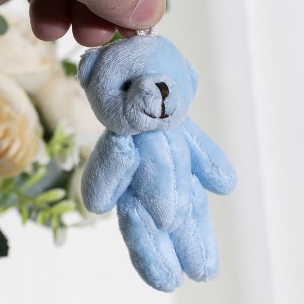 9 cm håndværksleddet bjørnevedhæng til taskepynt Blue 9cm / Short Fur