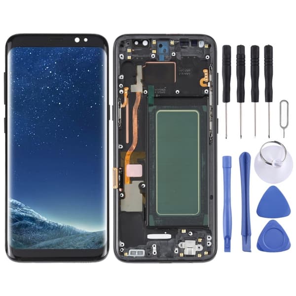LCD Touch Screen Samling Med Ramme Til Samsung Galaxy S8 SM-G950-Dugt TFT Black