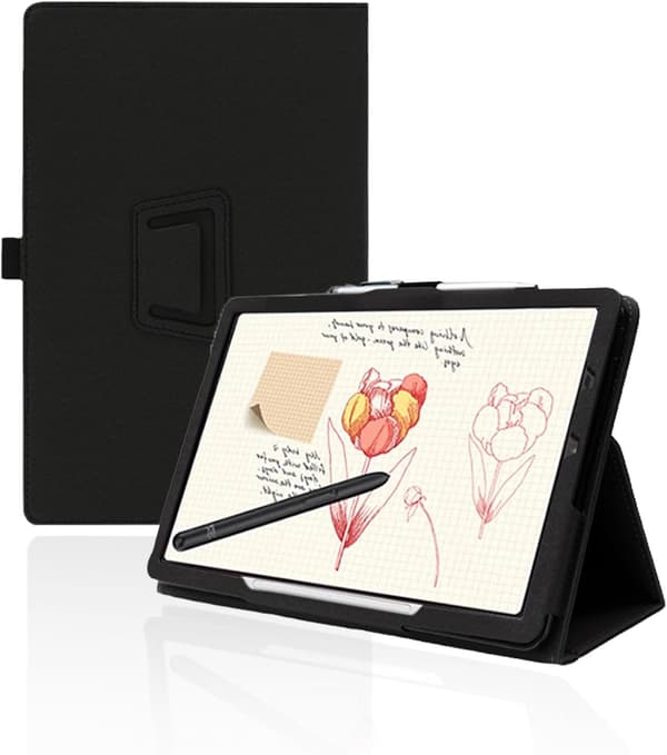 Etui til XP-Pen Magic Note Pad 10.95\" Android Tablet, Premium PU Læder Foldecover med Blyantholder og Håndrem