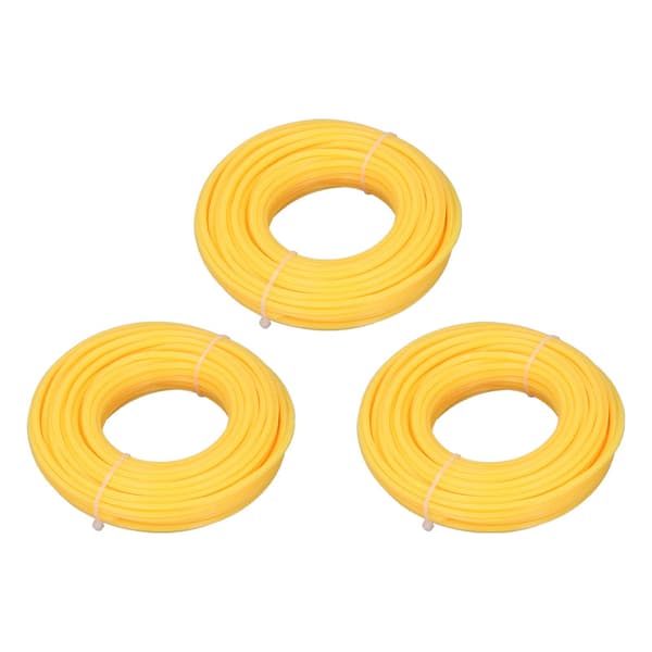 3PK Stjerne Kantklippertråd Nylon Gressklipper Tråd Gress Trimmer Erstatningstråd 3mm Diameter 15 Meter Lengde
