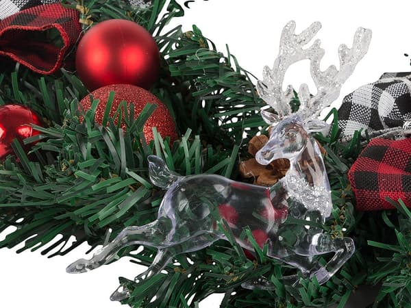 Reinsdyr julepynt, glittergevir, krystallignende hengende dekorasjon til tre