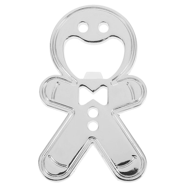 Kreativ Flasköppnare Rostfritt Stål Pepparkaksgubbe Form För Jul Silver 7x4x0.2CM 1Set Silver 7x4CM
