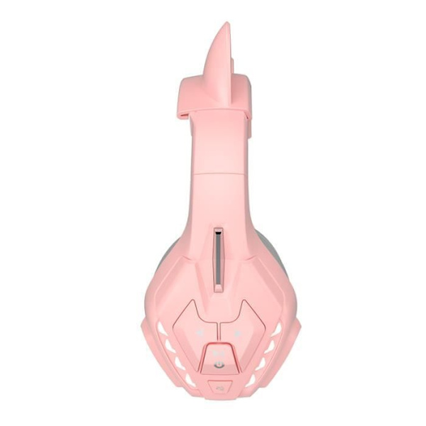 PS4 Kablet Headset, Kablet Gaming Headset med Støyreduserende Mikrofon, LED Trådløst Bluetooth Headset (Rosa)