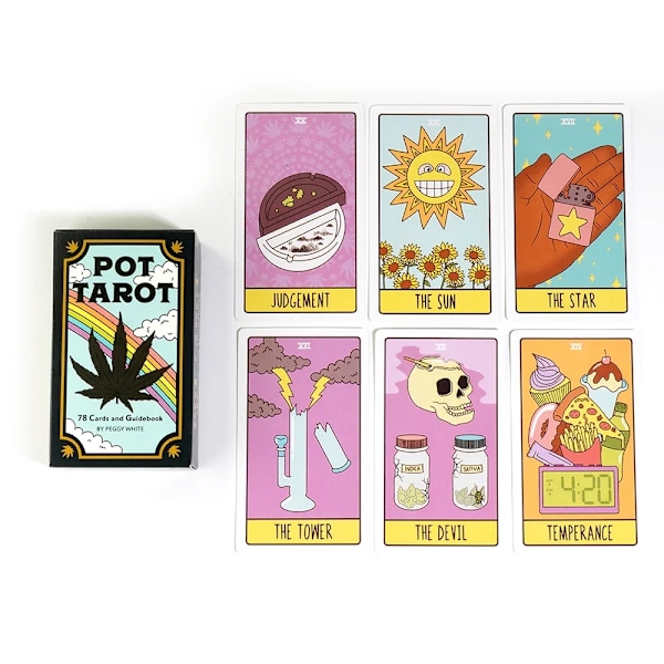 Pot Tarot 78 Kortlekar Reseversion Fickformat Häxig Nybörjar Tarot Lära sig Tarotkort