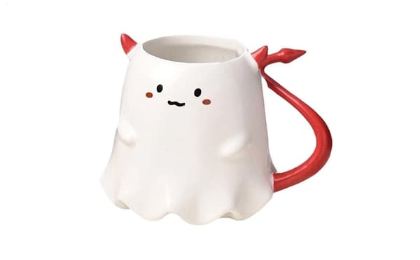Spooky Ghost Keramisk Mugg, 500ml Halloween Kaffekopp med Handtag