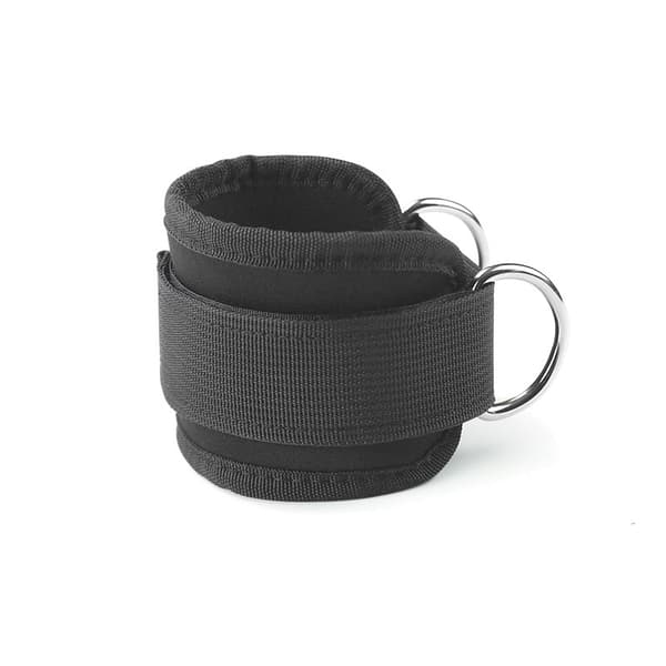 Ankelstropp for kabelmaskin rumpe- og benstyrketrening Black Double Ring