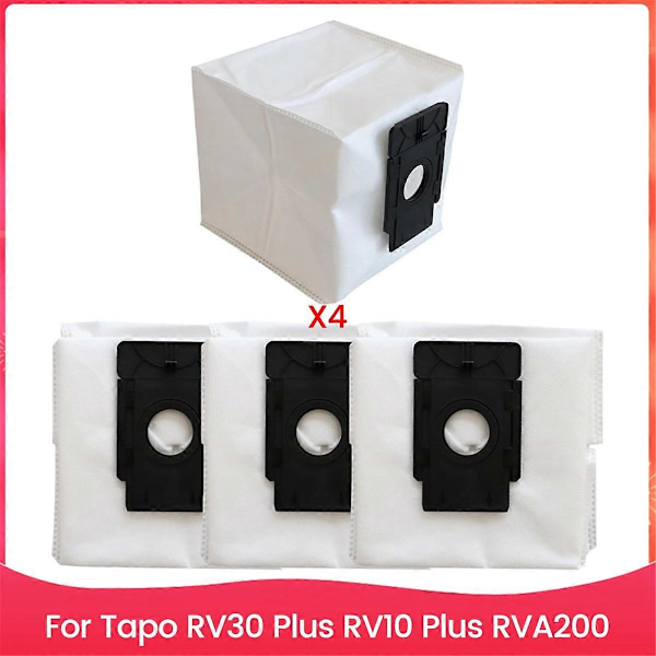 Pölynimuripussit, varaosat Tapo RV30 Plus RV10 Plus RVA200 robotti-imureihin, suuri kapasiteetti As Shown