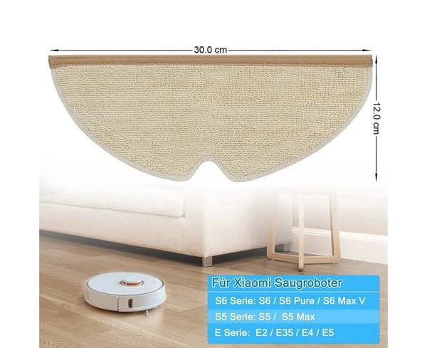 Mikrofiberkluter for Xiaomi Mijia Roborock S6 S5 E2 E35 E4 S6 Pure S6 Maxv S5 Max robotstøvsuger reservedeler