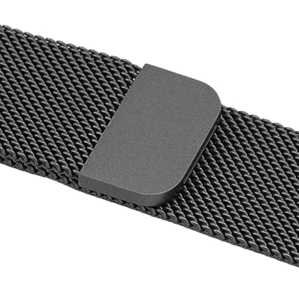 20mm Metal Mesh Urrem Rustfrit Stål Quick Release Generel Urrem til Galaxy Watch til Vivoactive HR til Amazfit GTS 2 Mini Sort