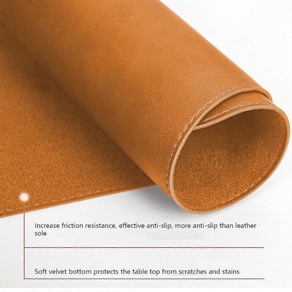 Stor Musematte Skrivebordsmatte Gaming Musematte Brown